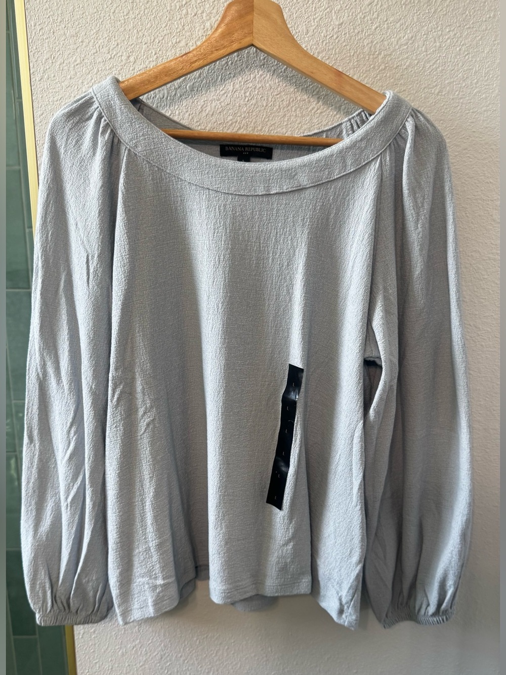 NWT Banana Republic light blue crepe top